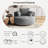 Oversized Chenille Round Accent Chair With Wide Seat, 360° Swivel Base, And Throw Pillows Included-1709952758