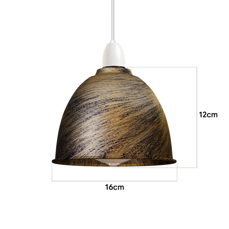 12cm H Metal Drum Lamp Shade ( Screw On ), Yellow Brass