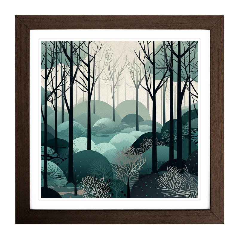 Single Picture Frame Print on Wood, Walnut