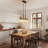 4 - Light Linear Pendant Light With Wood Texture