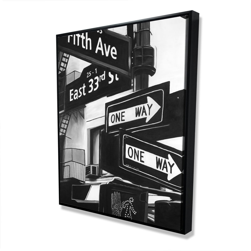 Toile New York City, décor encadré noir et blanc