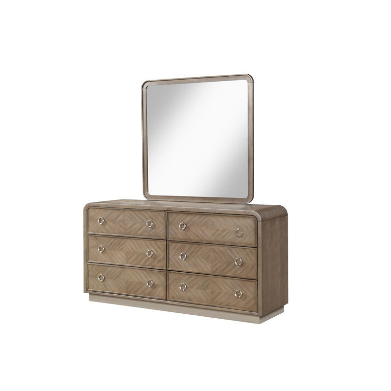 Commode double 6 tiroirs avec miroir Minatare