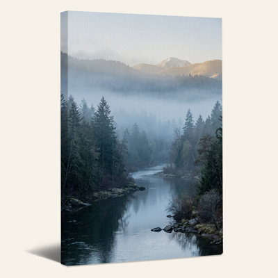 Art mural sur toile Misty River Valley