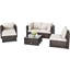 Ensemble de conversation modulaire en rotin 7 pièces avec coussins Patiojoy-1626054406