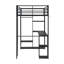 Lits multifonctionnels avec rangement, loft moderne en bois aggloméré pour petite maison