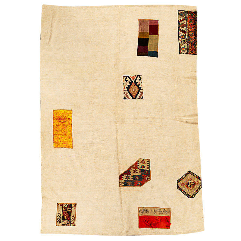 Tapis ivoire noué à la main de haute qualité