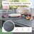 Alyah 84" Rectangular Metal Extendable Outdoor Dining Table