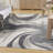 Nourison Astra Machine Washable Ivory Gray Modern Indoor Rug-942262494