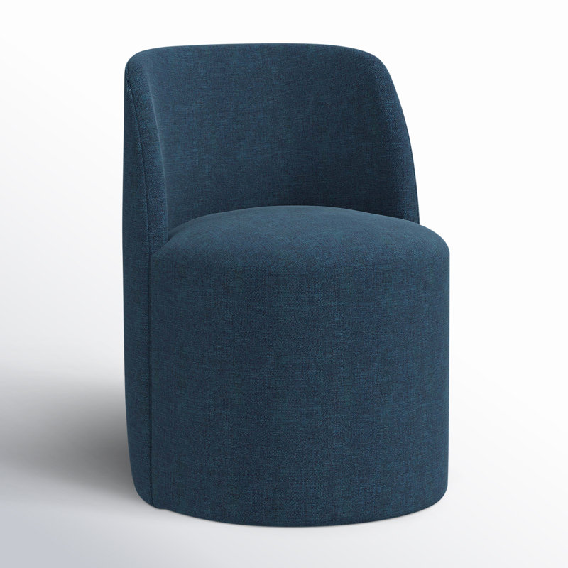 Chaise Begonia, Lin texturé bleu marine Zuma