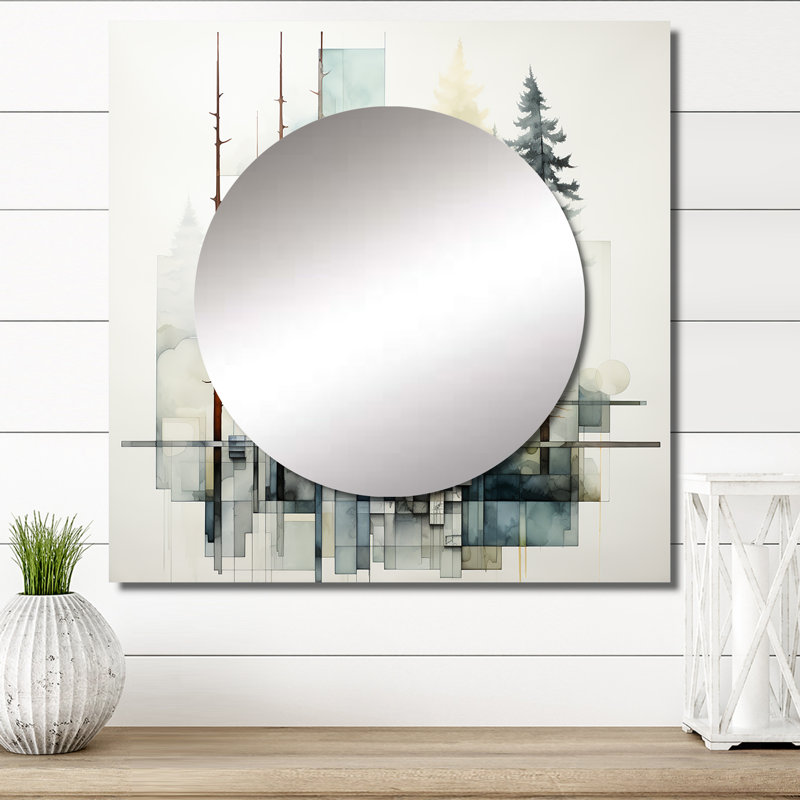 Rezwan - Grand miroir mural carré pour chambre à coucher, 23 po x 23 po