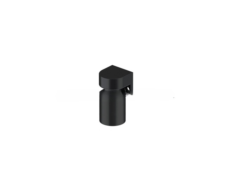 Deltana MDHMU19 MODERN MAGNETIC DOOR HOLDER 2" in Paint Black, Matte Black