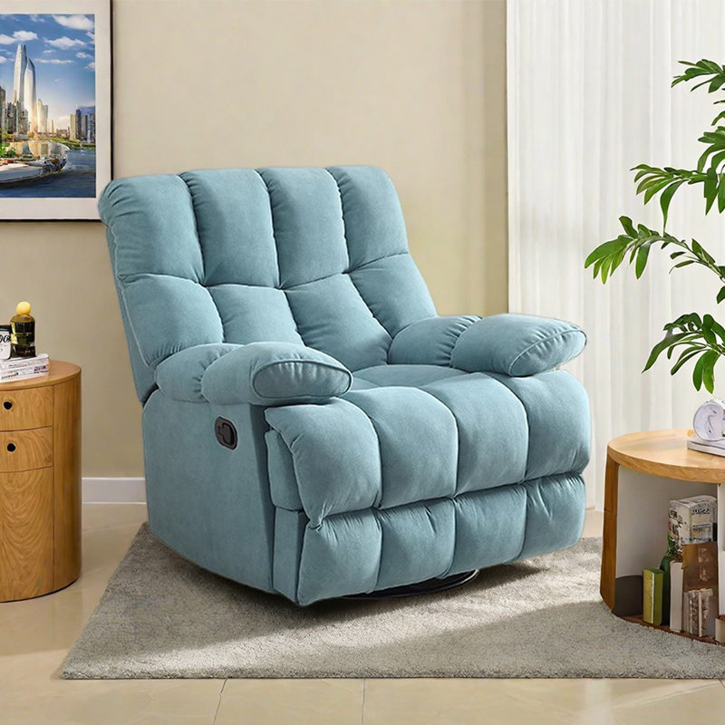 Fauteuil inclinable rotatif moderne et multifonctionnel, Bleu