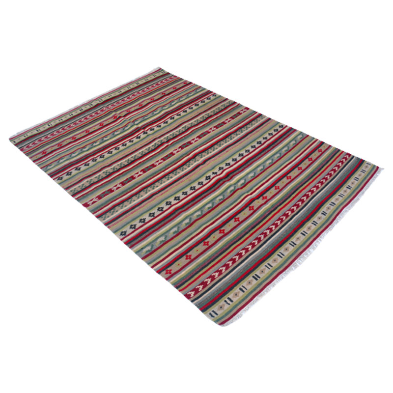 Buckingham Rectangle 140 cm x 195 cm Geometric Hand Woven Kilim