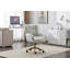 Chaise de bureau pivotante en tissu Teddy