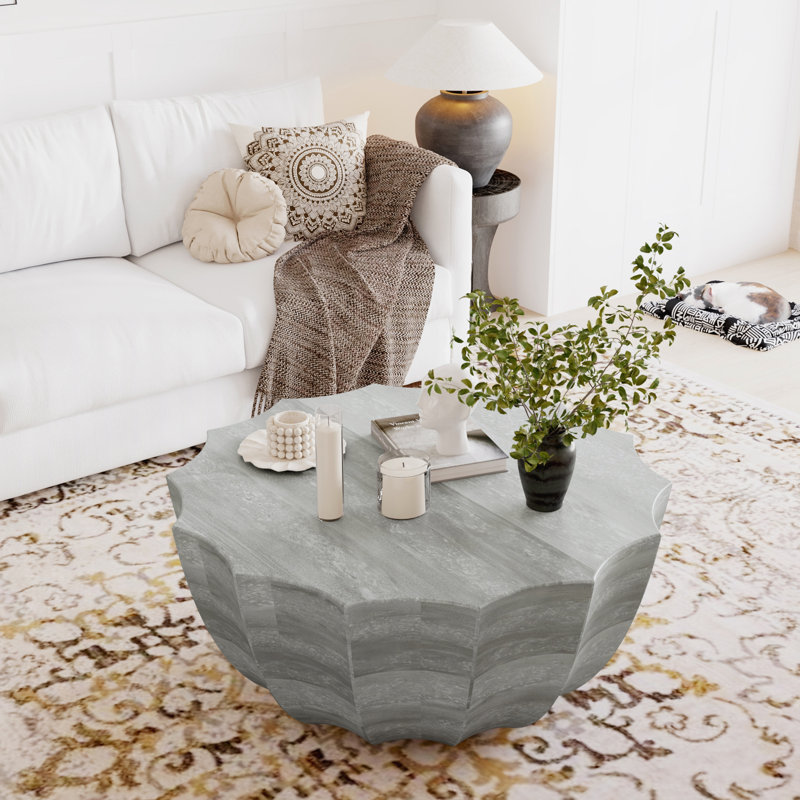 Table basse moderne d'extérieur et d'intérieur imperméable, Marble white