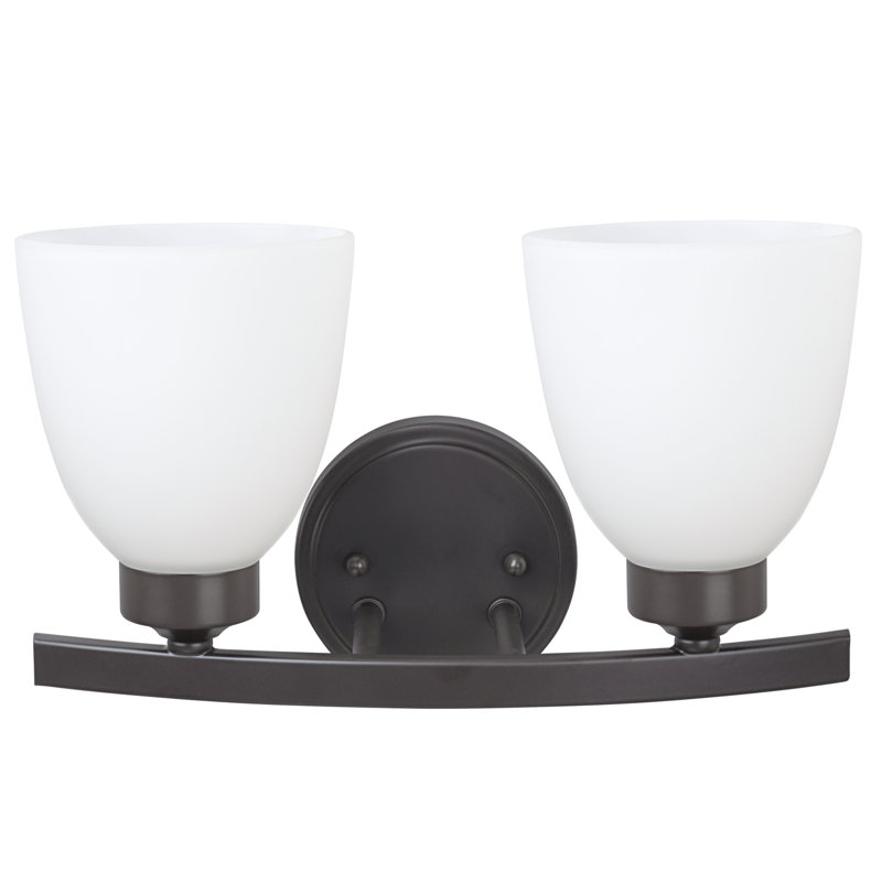 Éclairage pour salle de bain 2 lumières Nai, Bronze huilé