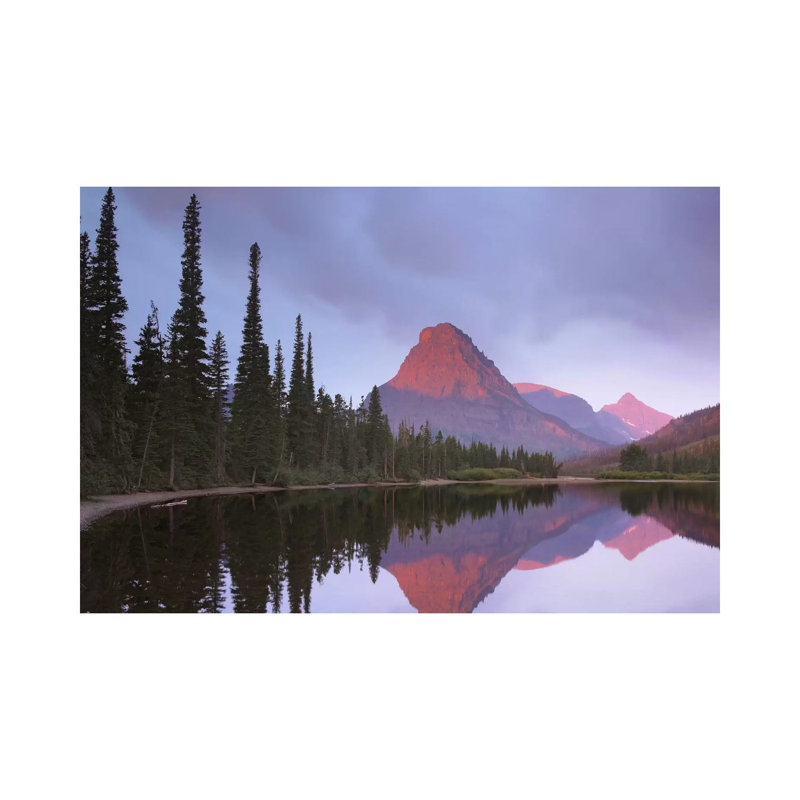 Mount Sinopah Reflected In Two Medicine Lake, Glacier National Park, Montana by Tim Fitzharris - Wrapped Canvas Print