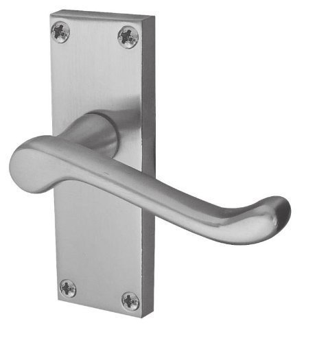  7 Pairs Victorian Scroll Latch Door Handles in Polished Chrome