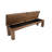 American Heritage Alta Leather Upholstered Storage Bench - Genuine Leather with Flip-Top Compartment, Solid Wood Frame, Brushed Walnut-86334849