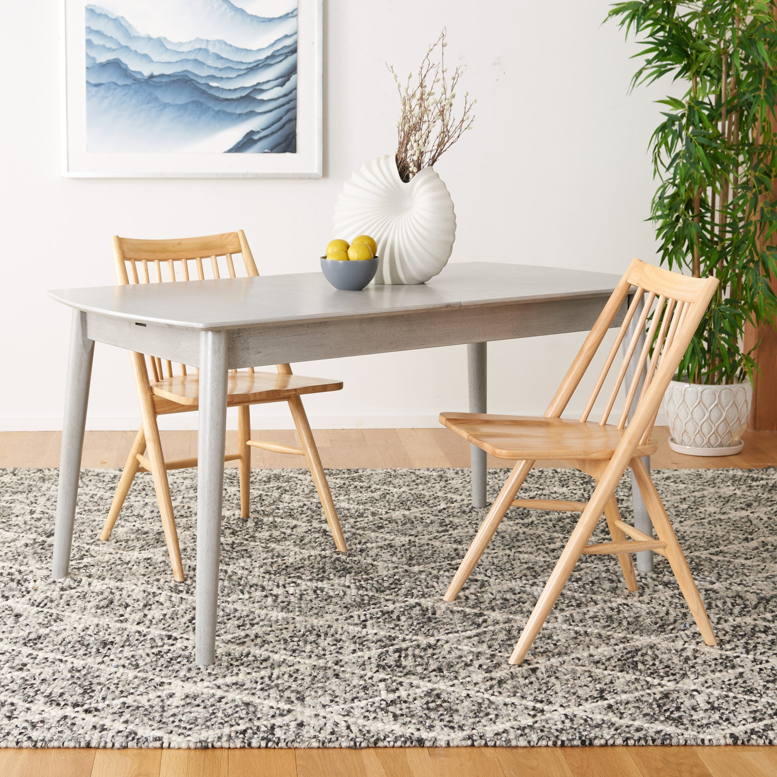 Fairfield 59.05'' Extendable Dining Table, Gray
