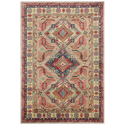 Aloizs Rectangle 121 cm x 178 cm Oriental Hand Woven Area Rug