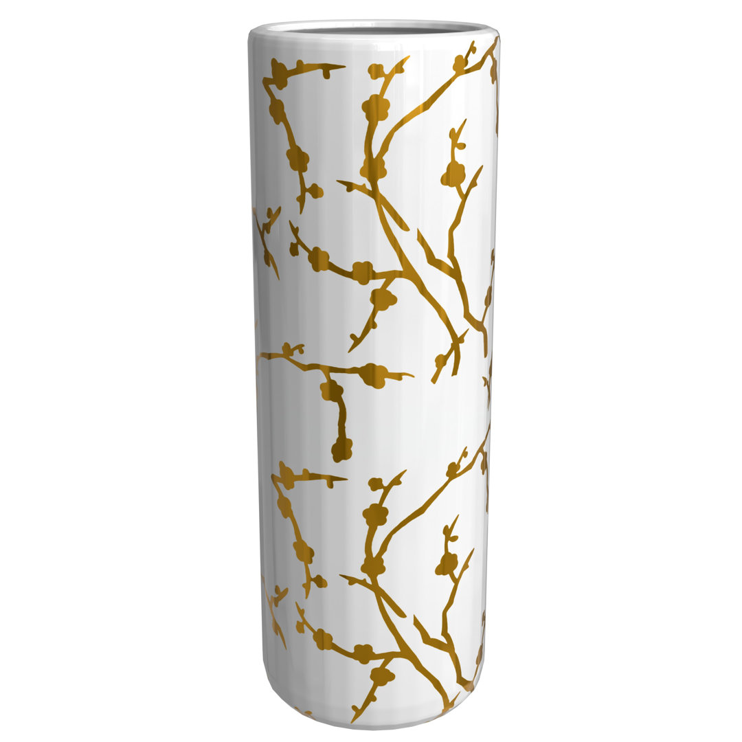 Handmade Ceramic / Porcelain Floor Vase Everly Quinn