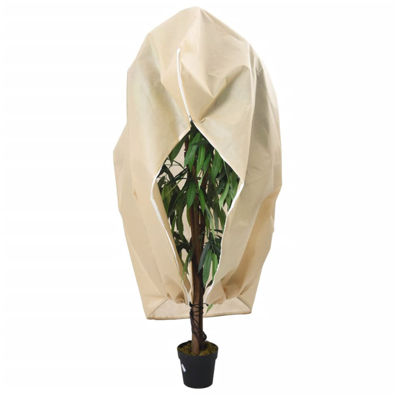  Ensemble de housse en molleton Plant 10 pièces beige, H 98,4 po x l 123,6 po, Beige, 10