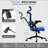 Omir Ergonomic Office Chair With Lumbar Support & Flip Up Arms Home Office Desk Chairs Rockable Swivel High Back Computer Chair  Mesh Study Chair-114488473