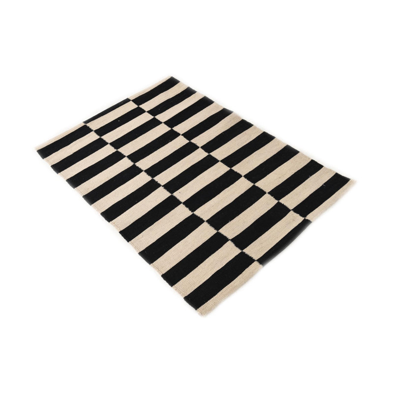 Tapis noir et blanc Jessen