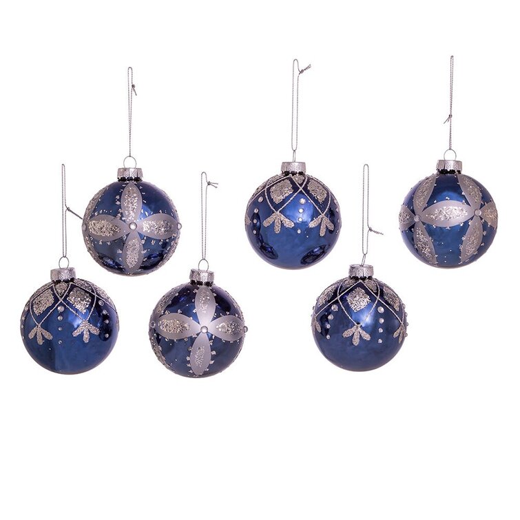 Kurt Adler Set of 6 Snowflake Ornaments