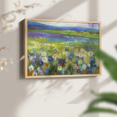 Champ de fleurs - Reproduction encadrée - Restickable