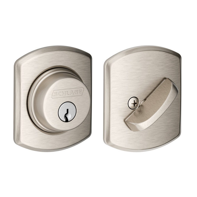 Greenwich Single Cylinder Deadbolt, Satin Nickel