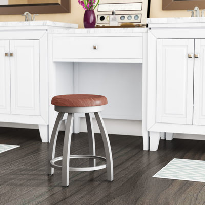 Tabouret de coiffeuse pivotant avec siège en bois 802 Misha