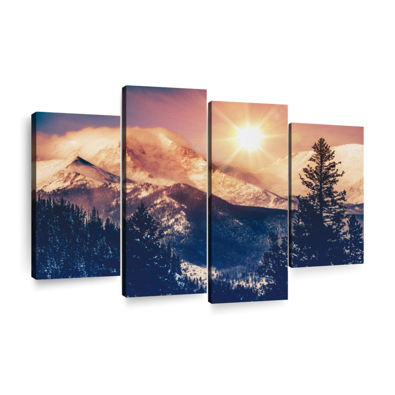 Ensemble de 4 pièces Colorado sur toile, H 22 po x l 36 po x P 1 po