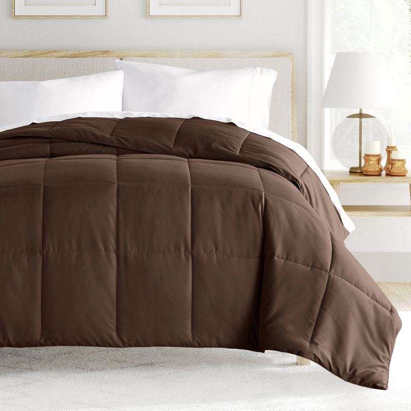 Becky Cameron Lightweight All Season Down Alternative Comforter, Chocolate, Twin / Twin XL