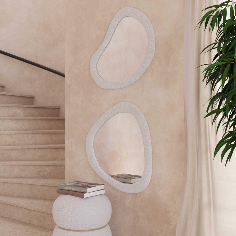 Mirrors Boucle Triangular Mirror