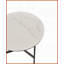Petite table basse ronde avec structure en métal Plateau en pierre frittée - Facile à nettoyer, léger pour le salon, la chambre à coucher et le balcon