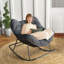 Chaise berçante en acier avec coussin Weixel-106714885-106714883