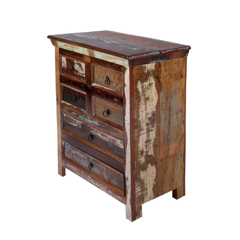 6 Drawers Antique Solid Wood Cabinet