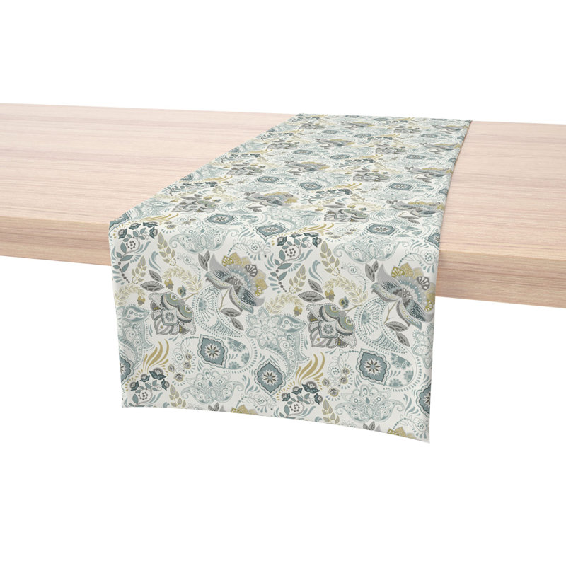 Table Runner, 100% Cotton, Floral 166, 108" x 16"