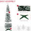 Arbre de Noël 9 pieds, neige floquée captivante, baies rouges, pin, ouverture automatique, ignifuge, pied arbre artificiel, captivant, léger,