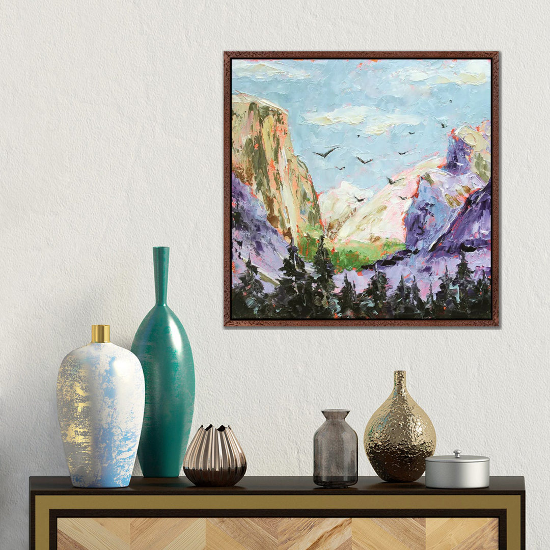 Purple Mountains von Alexandra Jagoda - Galerie-verpackte Leinwand Giclée auf Leinwand