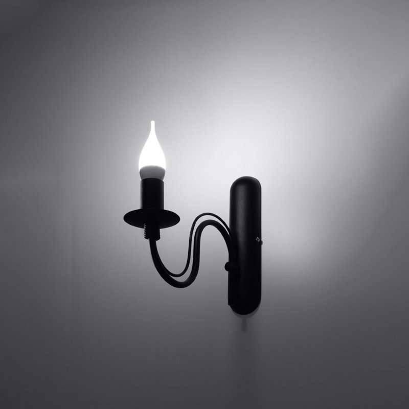 Bak Candle Wall Light, Black