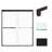 Transolid Frederick semi-frameless bypass shower door in 60 in. W x 70 in. H, 5/16 in. frosted tempered glass-62265126