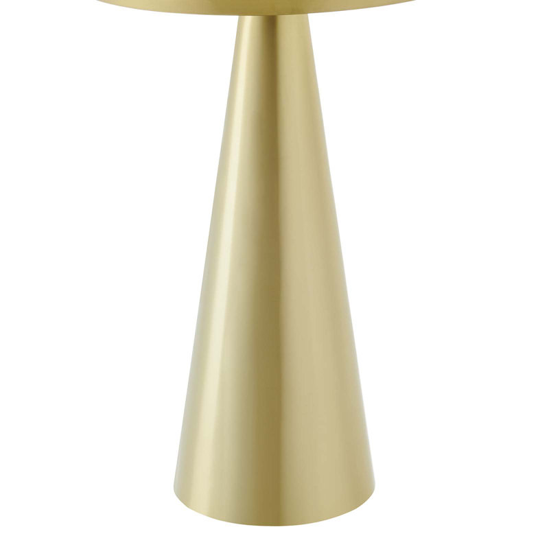 Modway Maren Pedestal End Table, Brass Gold