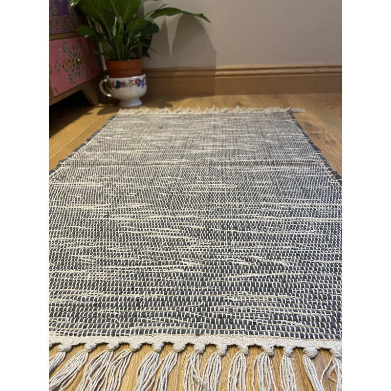 Efrat Cotton Hand Woven Area Rug, Rectangle 90 x 150cm