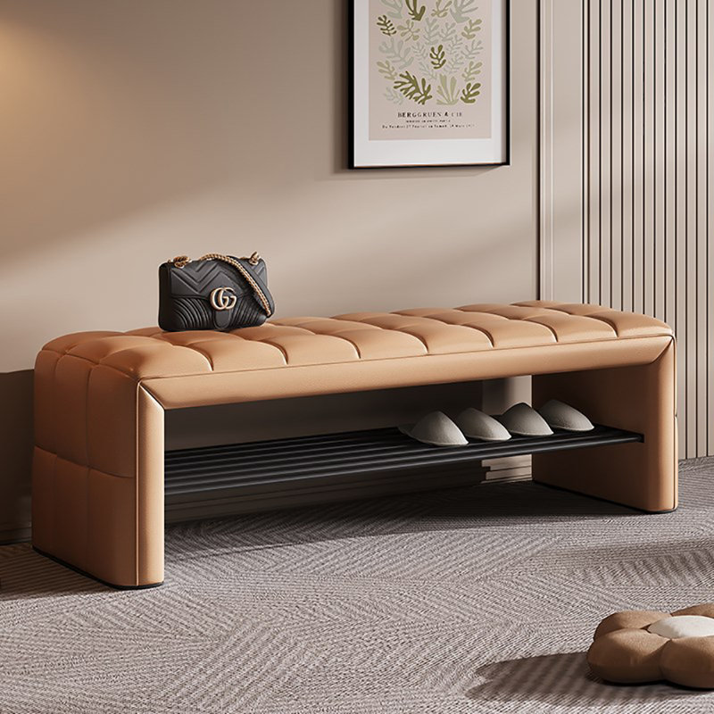 Banc de rangement pour chaussures 47,2 po, Orange