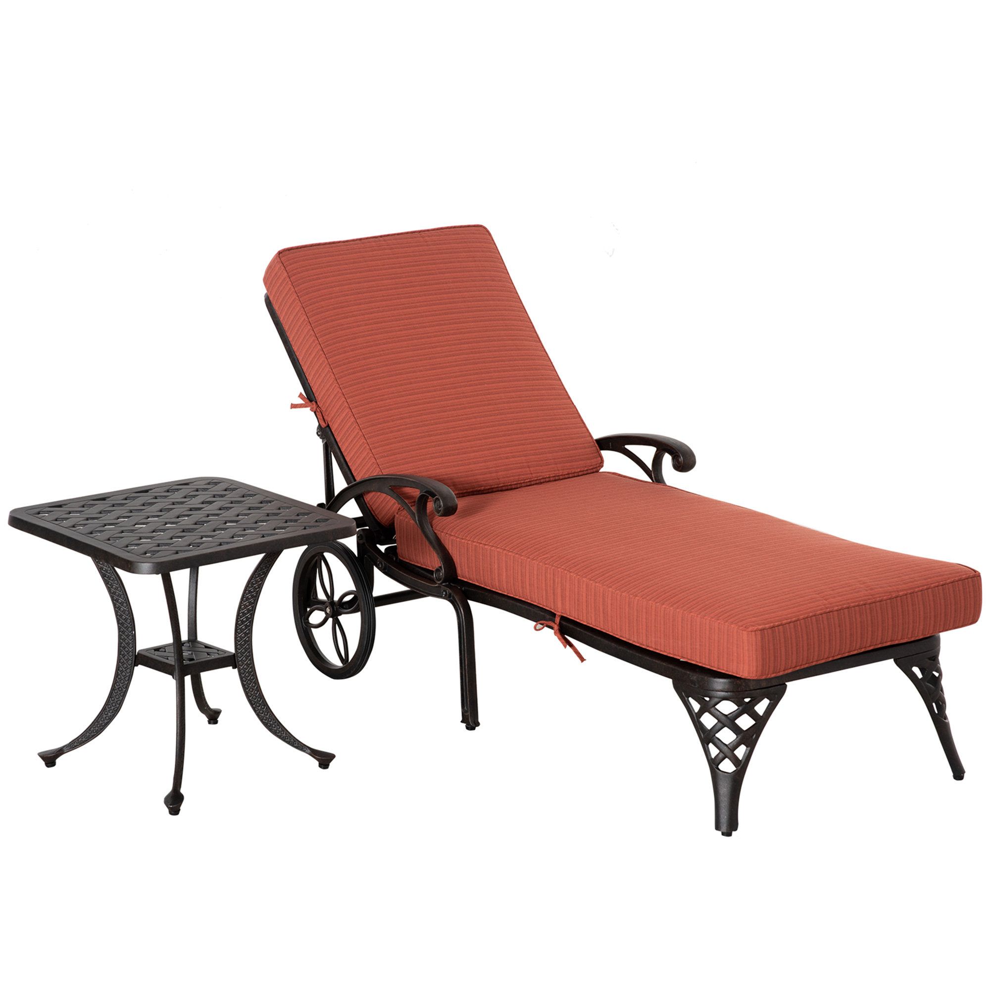 Red Barrel Studio Outdoor Foldable Lounge Chair And Side Table Set With