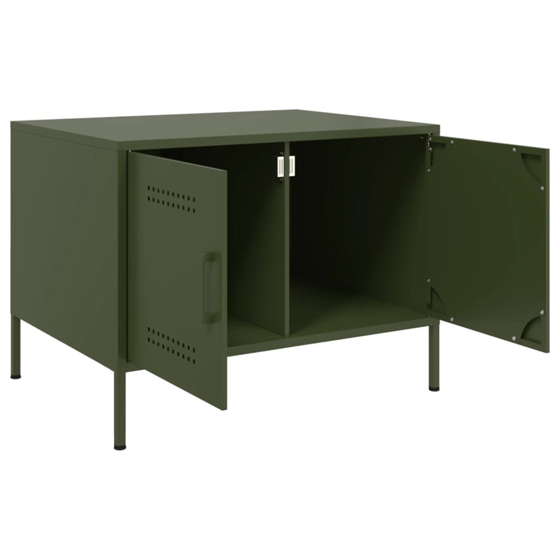 Coffee Table 68x50x50,5 cm Steel, Olive Green
