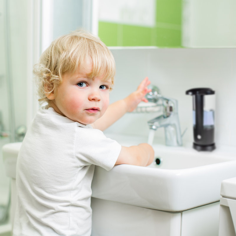Automatic Soap Dispenser - Battery-Operated Touchless Hands-Free Dispensing for Bathrooms or Kitchens with Motion Sensor Bath Accessories